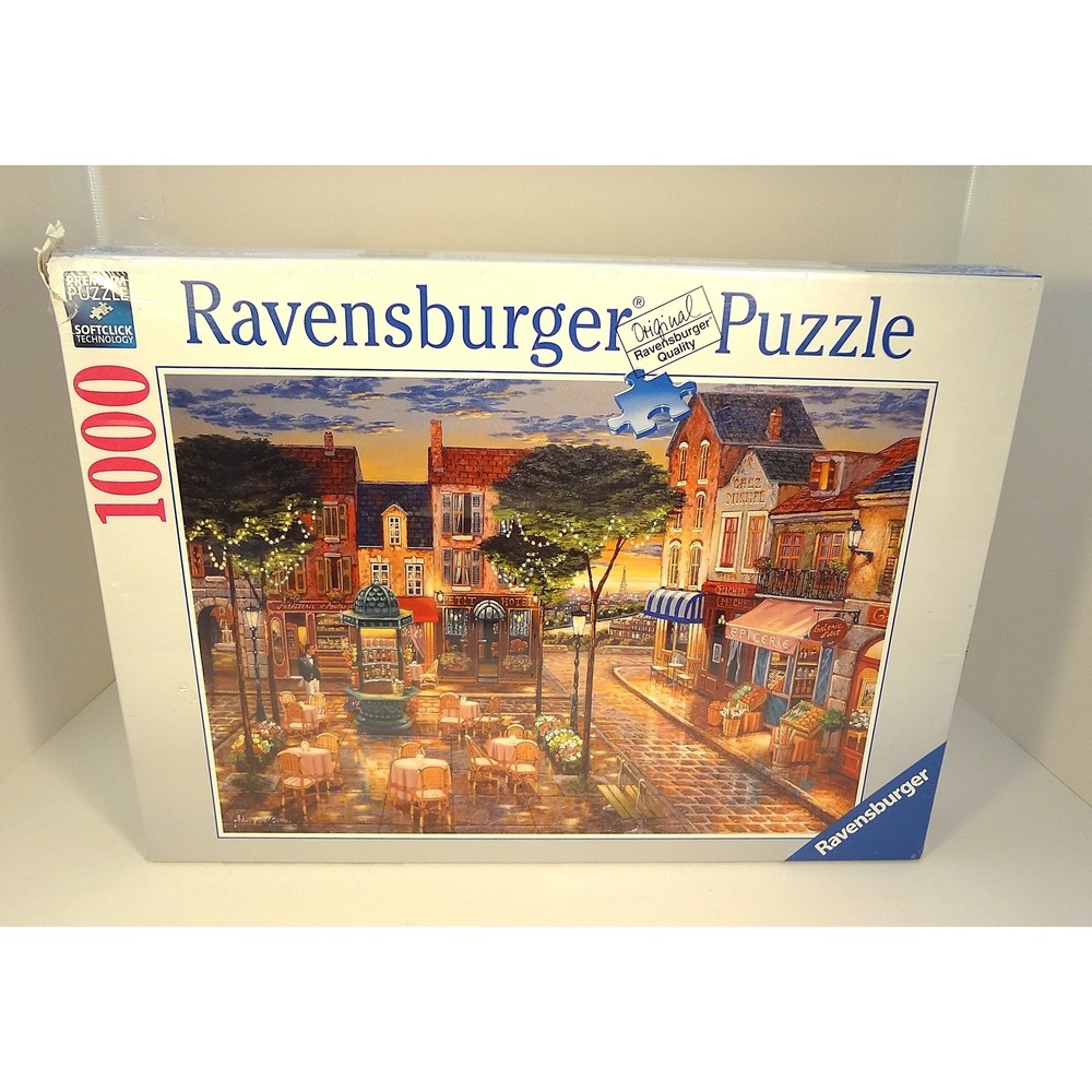Ravensburger Puzzle 1000 Piece Paris Impressions Cafe Street New-Box In Plastic‎